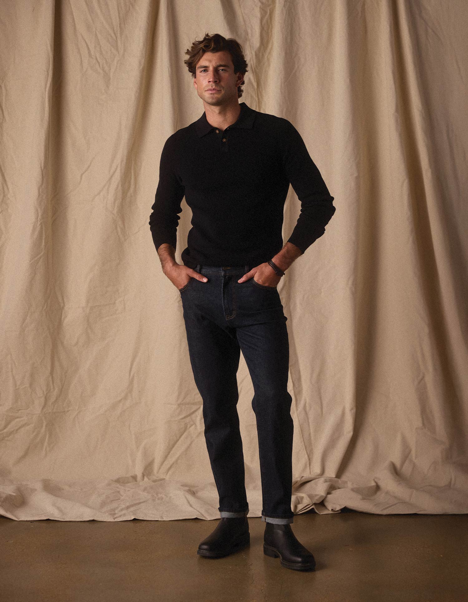 Robles Knit Waffle Stitch Polo