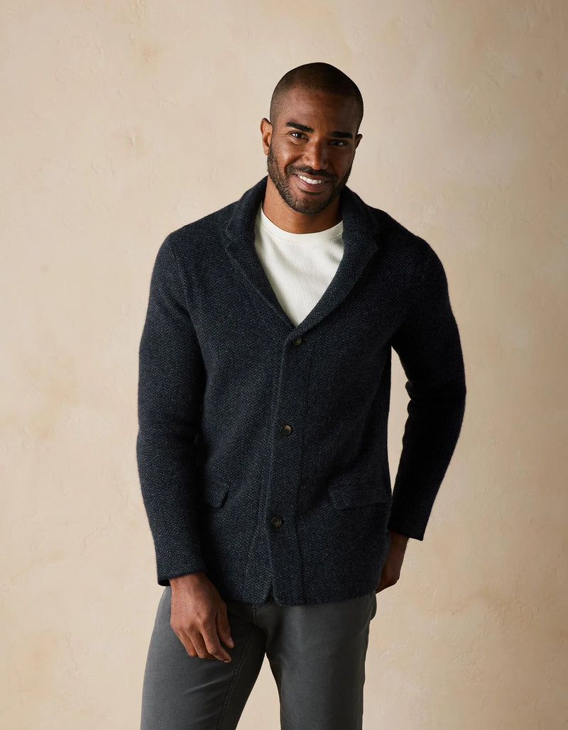 Lambswool Blazer in Normal Navy