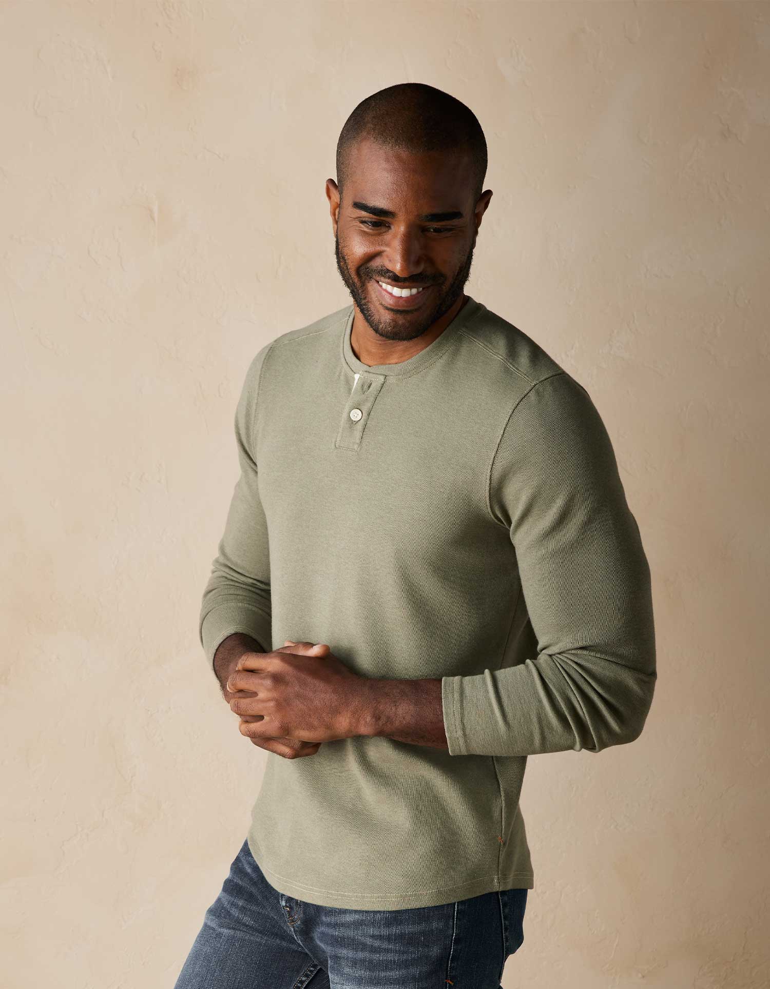 Puremeso Two Button Henley