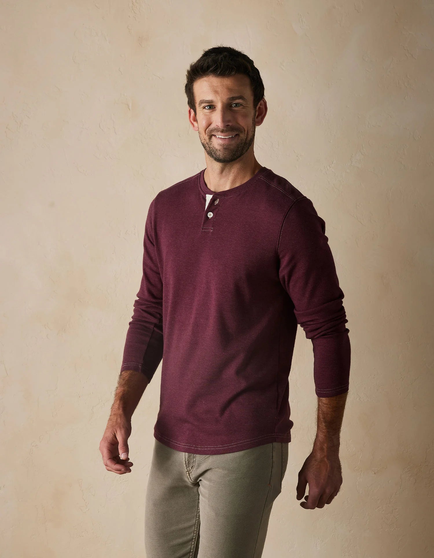 Puremeso Two Button Henley