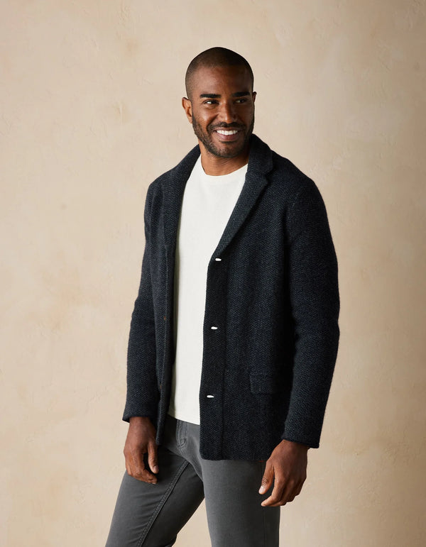 Lambswool Blazer in Normal Navy