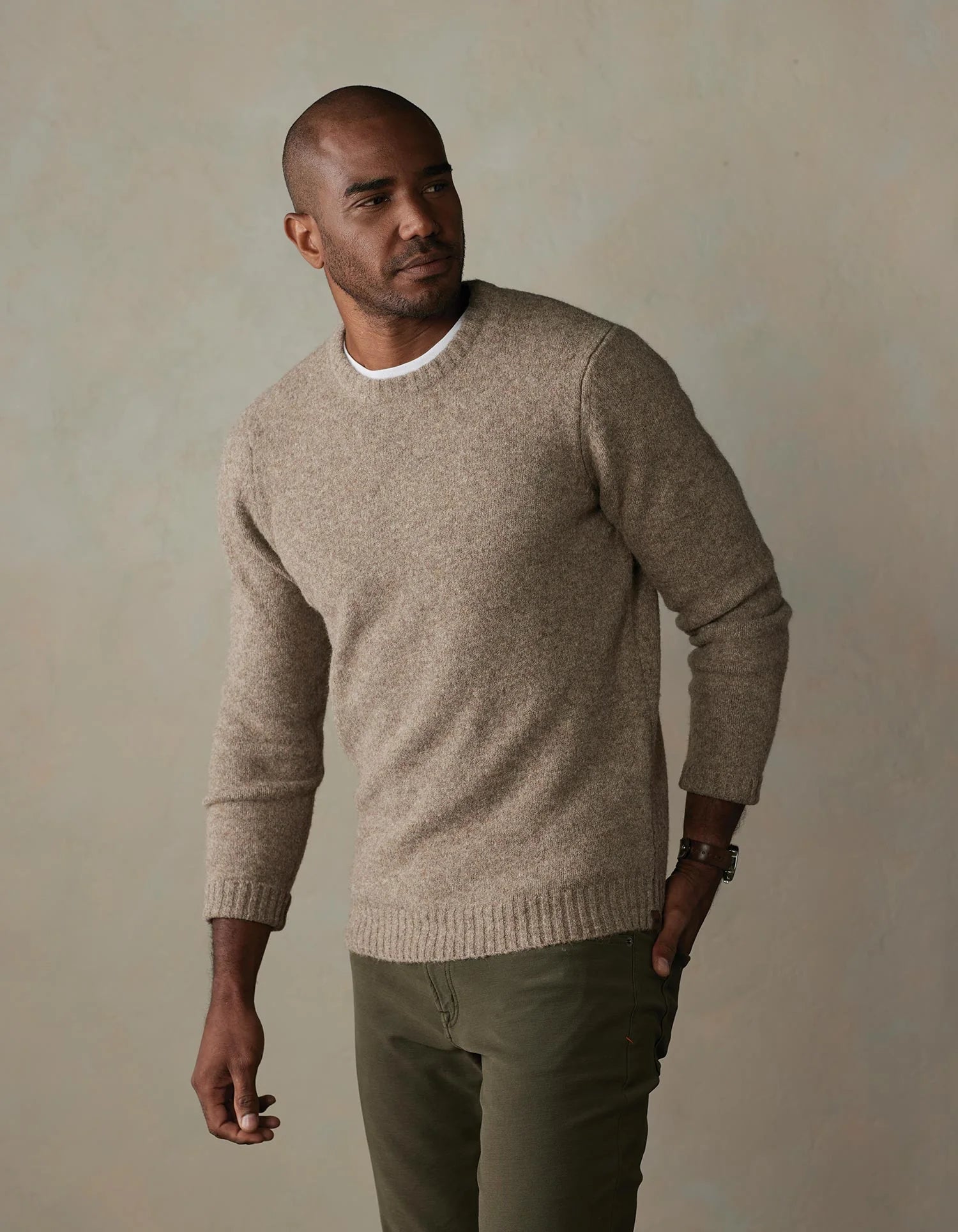 Homebound Crewneck Sweater in Toasted Chestnut