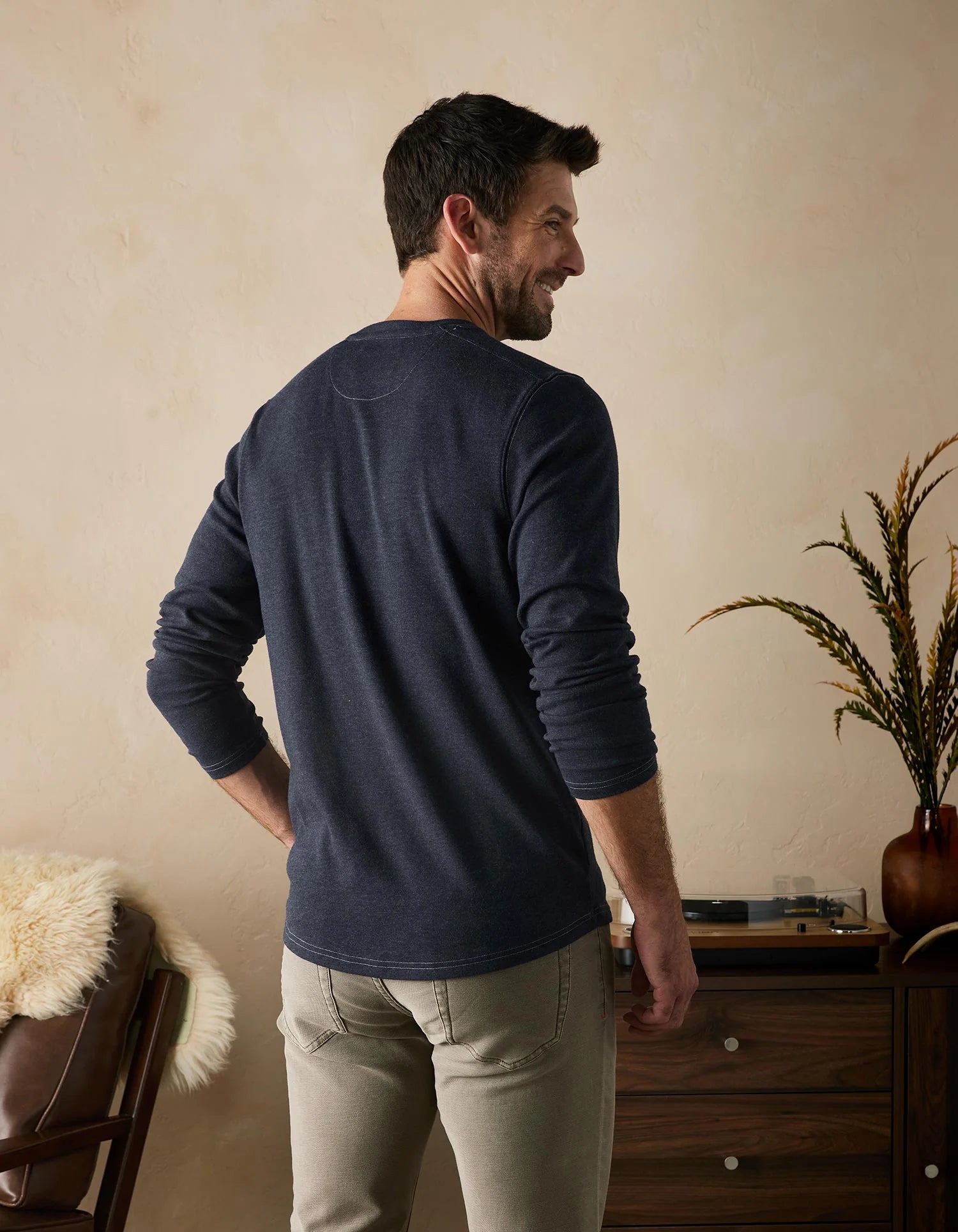 Puremeso Two Button Henley