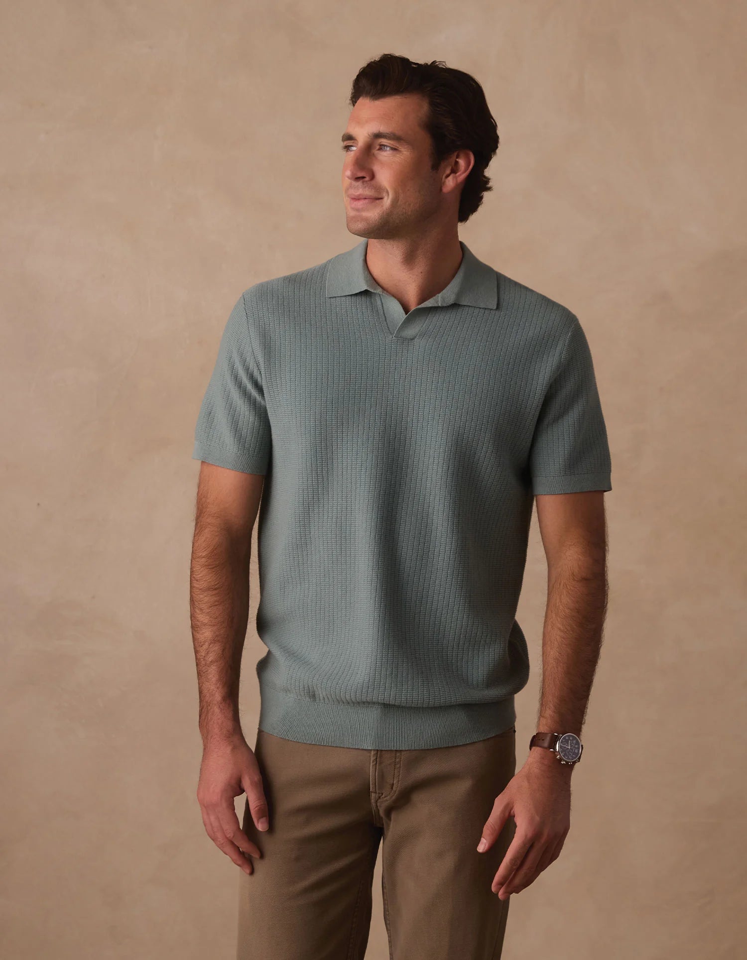 The Normal Brand | Breezeknit Polo | Green