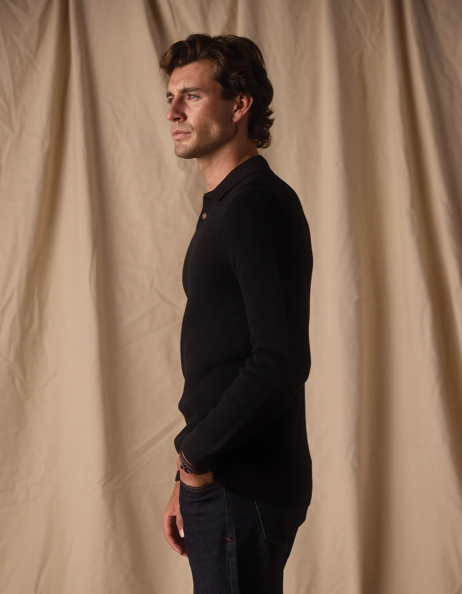 Robles Knit Waffle Stitch Polo