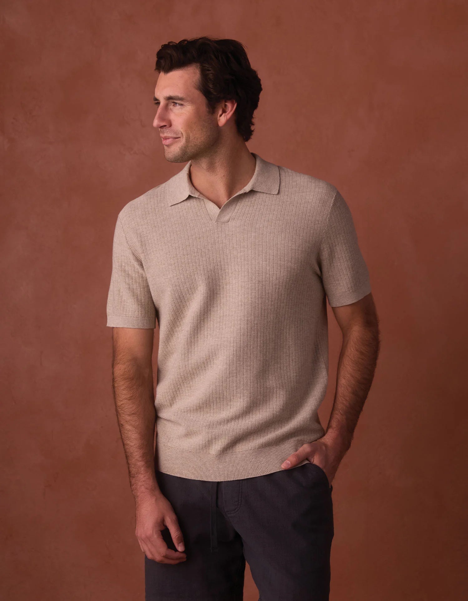 The Normal Brand | Breeze Knit Polo | Beige