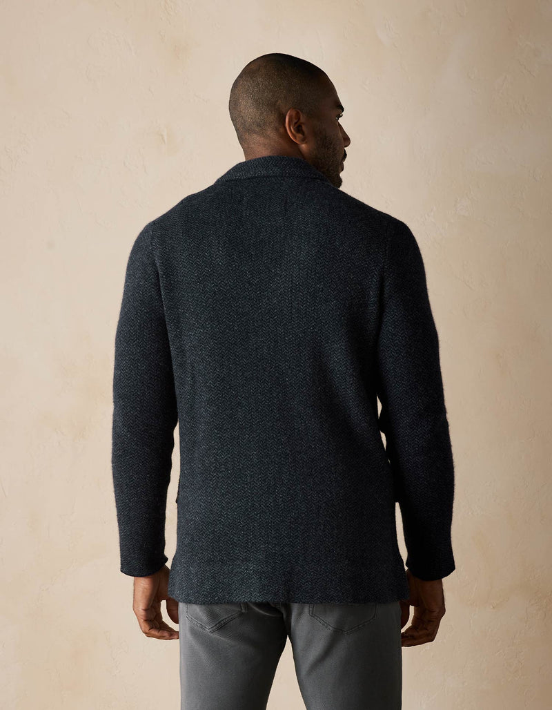 Lambswool Blazer in Normal Navy