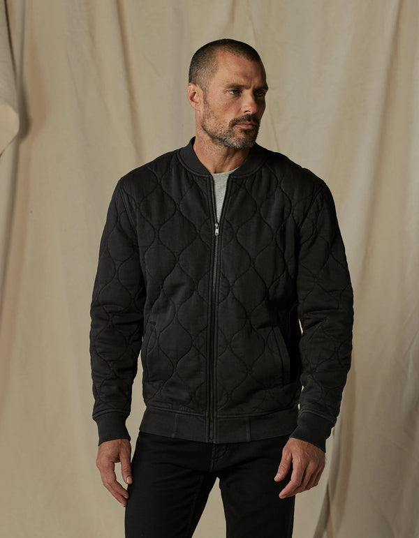 Quilted Knit Bomber