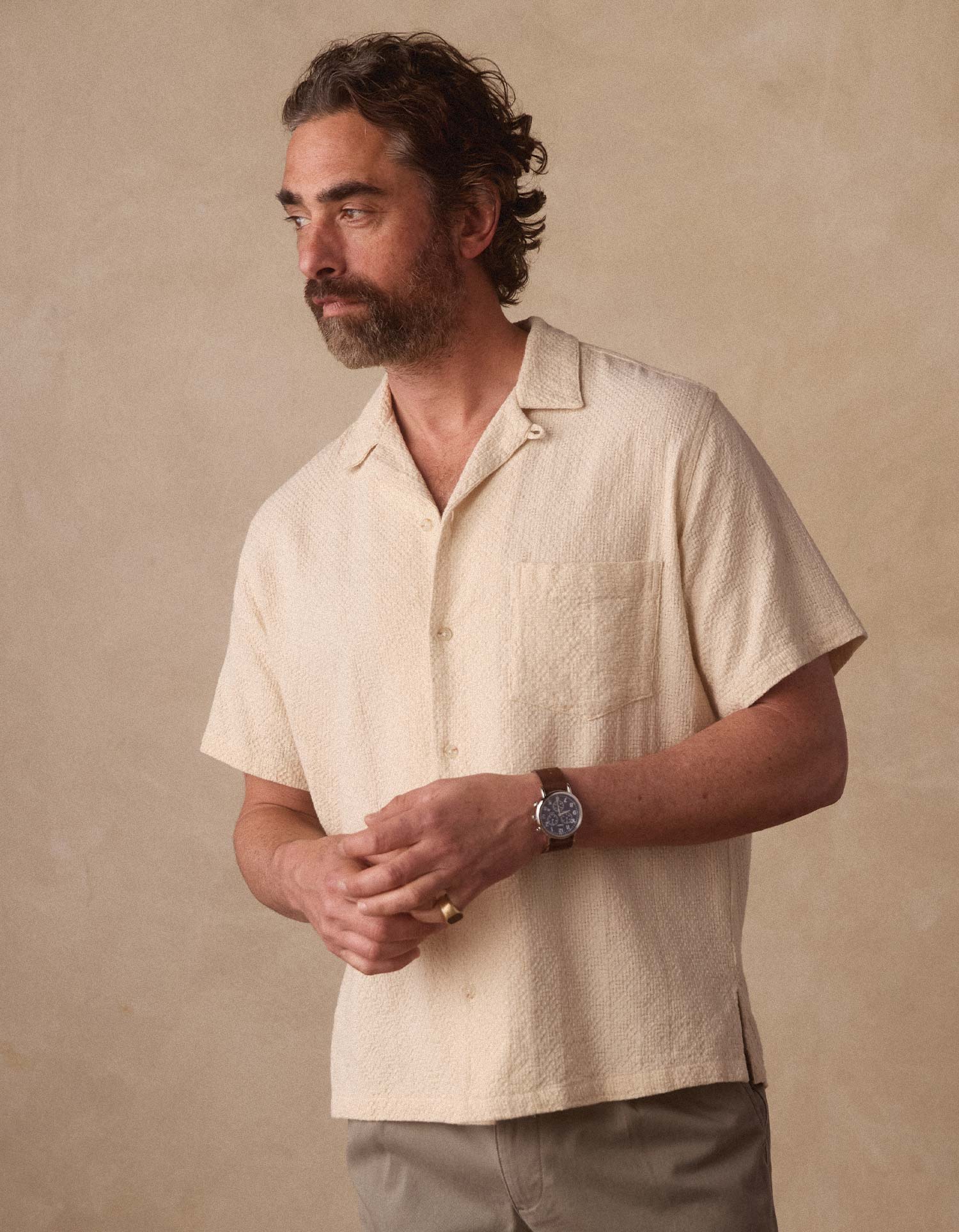 The Normal Brand | Freshwater Resort Shirt | Beige