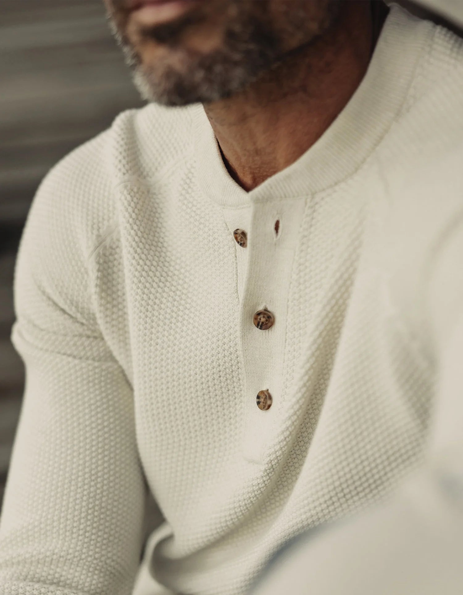 COOLMAX® Textured Sweater Henley