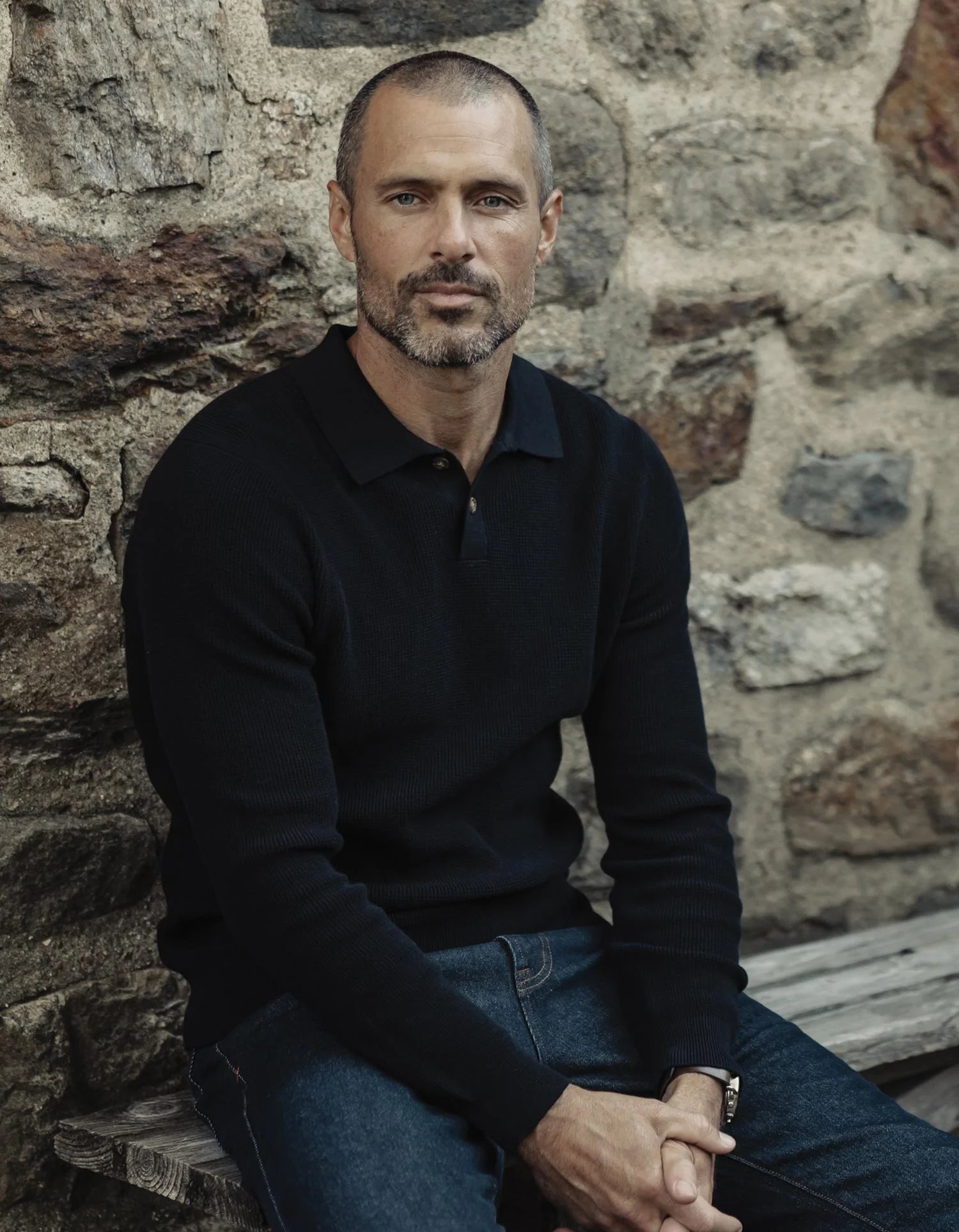 Robles Knit Waffle Stitch Polo