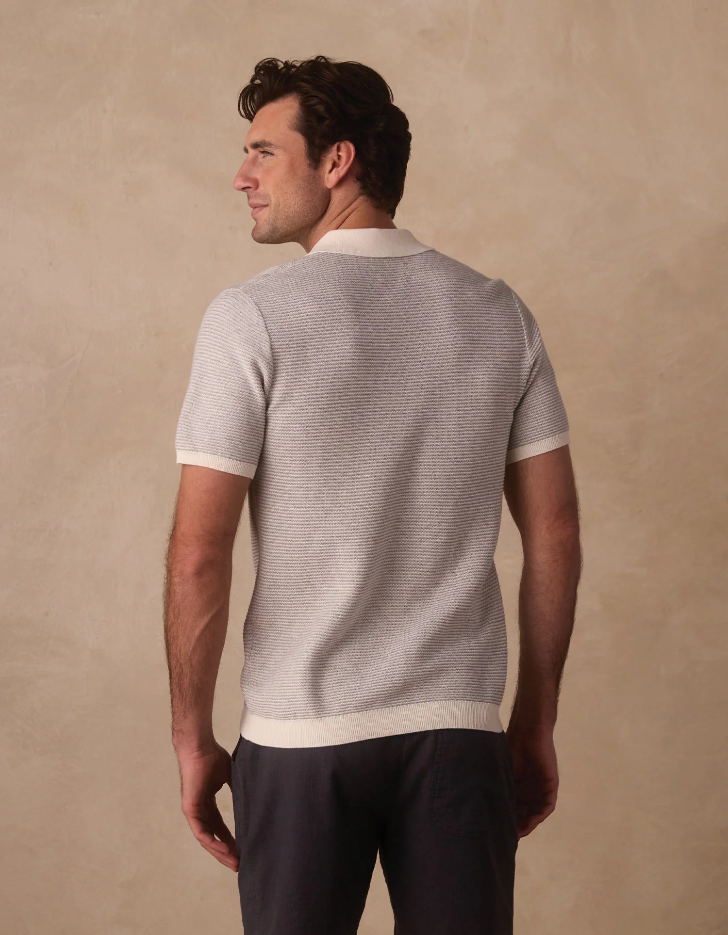 The Normal Brand | Robles Birdseye Knit Polo | Gray