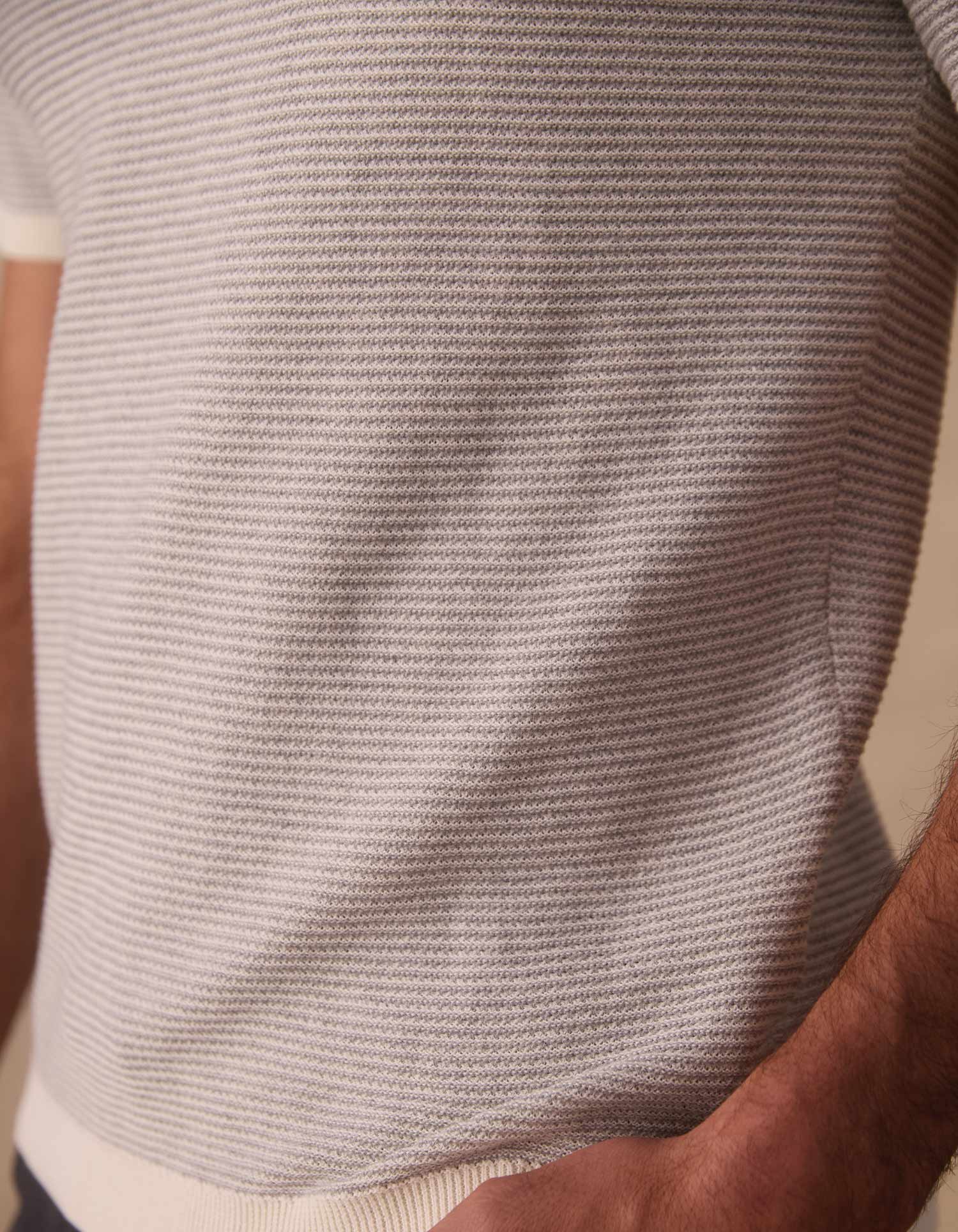 The Normal Brand | Robles Birdseye Knit Polo | Gray