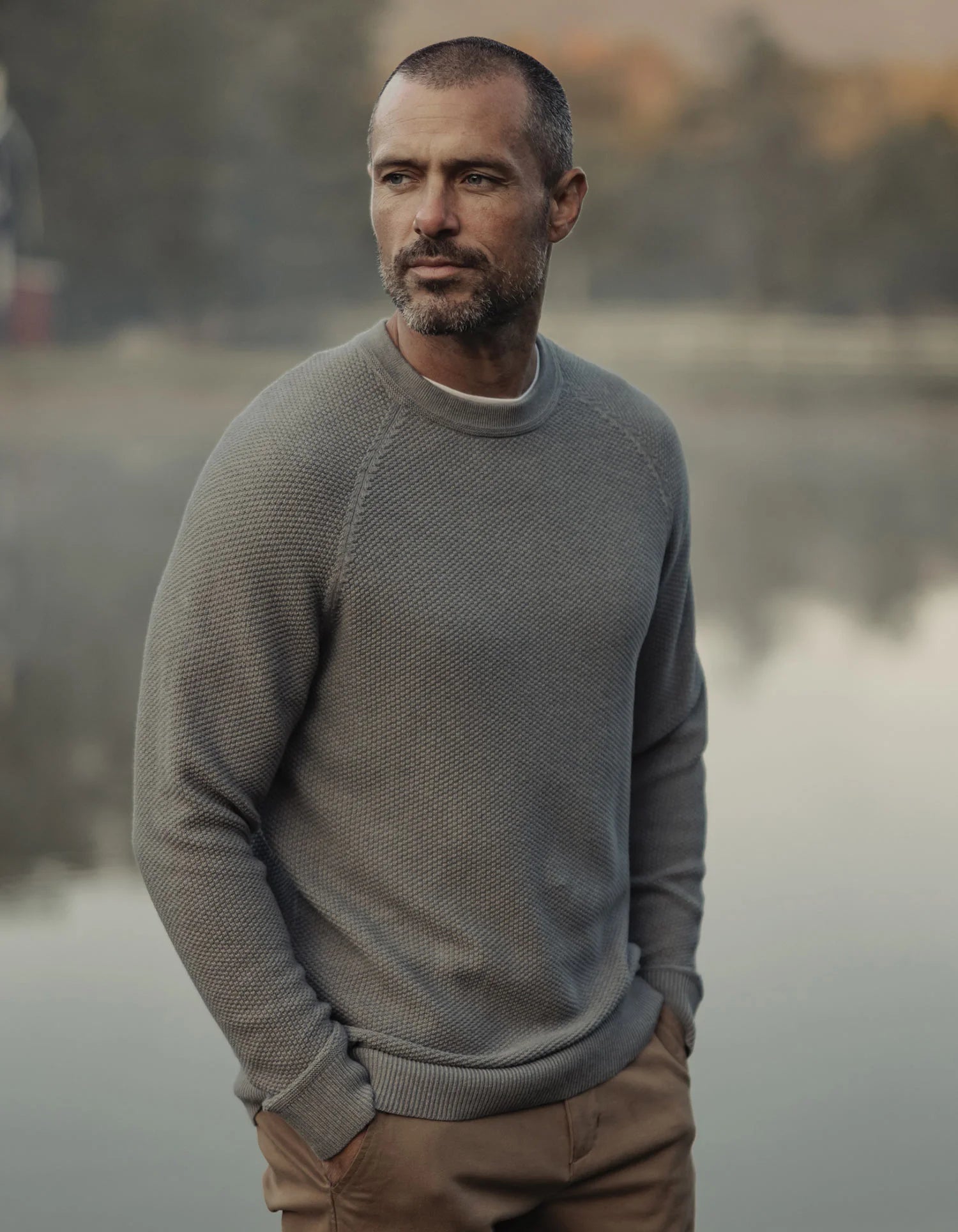 COOLMAX® Textured Crewneck Sweater