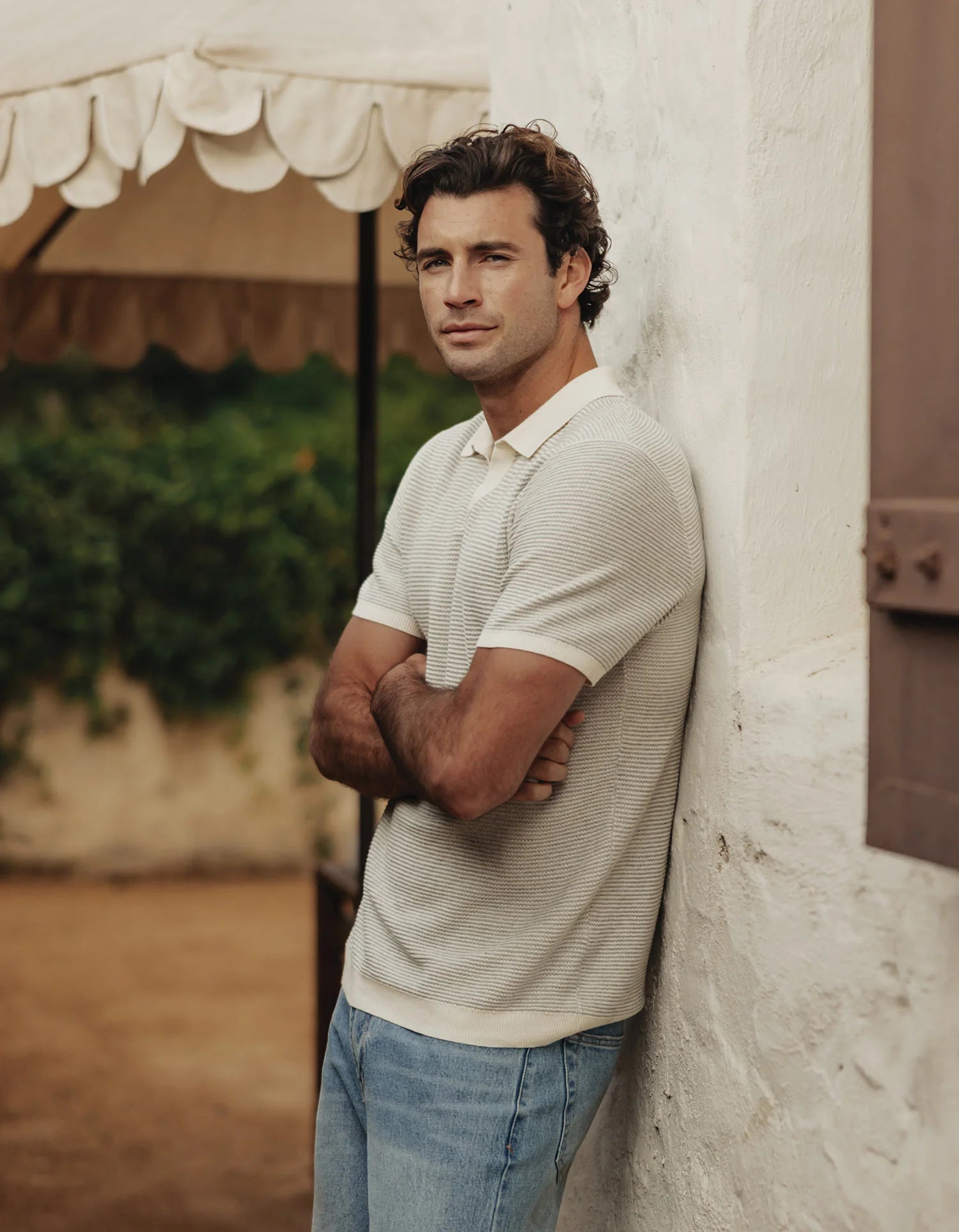 The Normal Brand | Robles Birdseye Knit Polo | Gray