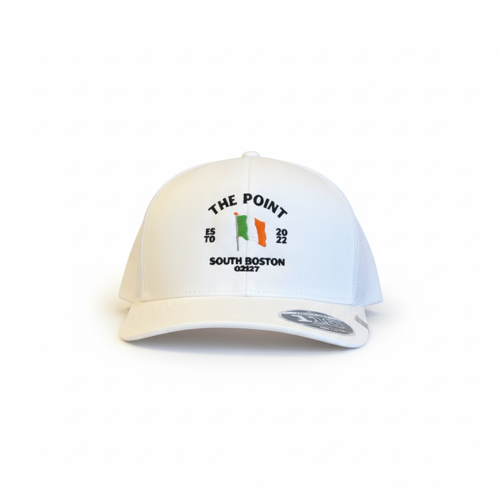 The Point | Travis Mathew x South Boston Snapback Hat | White