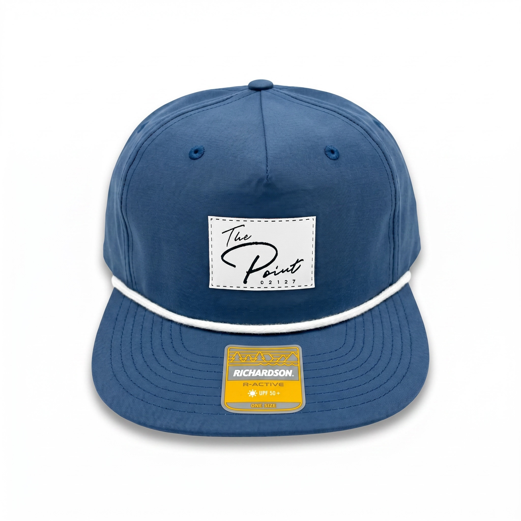 The Point | Summer Rope White Patch Snapback Hat | Navy