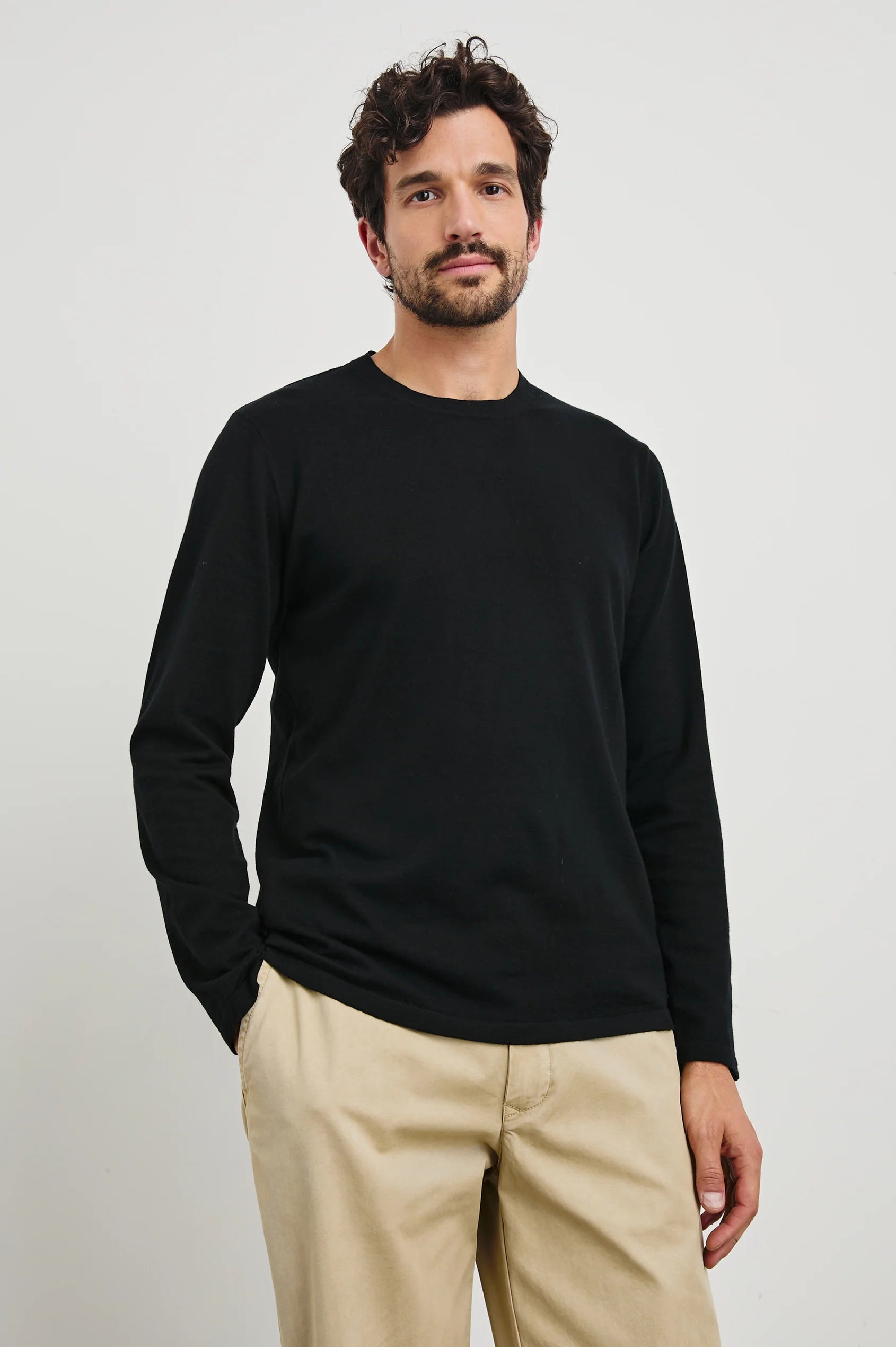 Quentin Cotton Cashmere Long Sleeve Tee