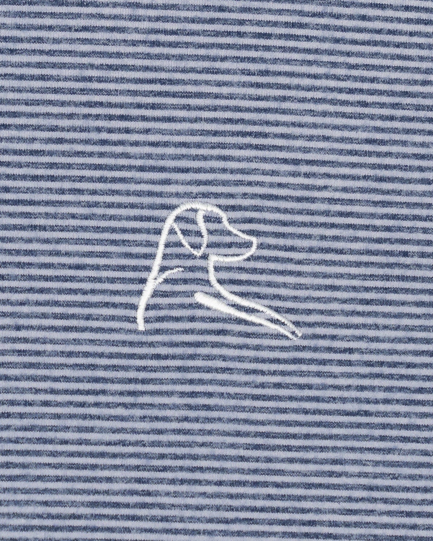RHOBACK | Riva Heather Stripe Performance Quarter Zip | Blue Stripe