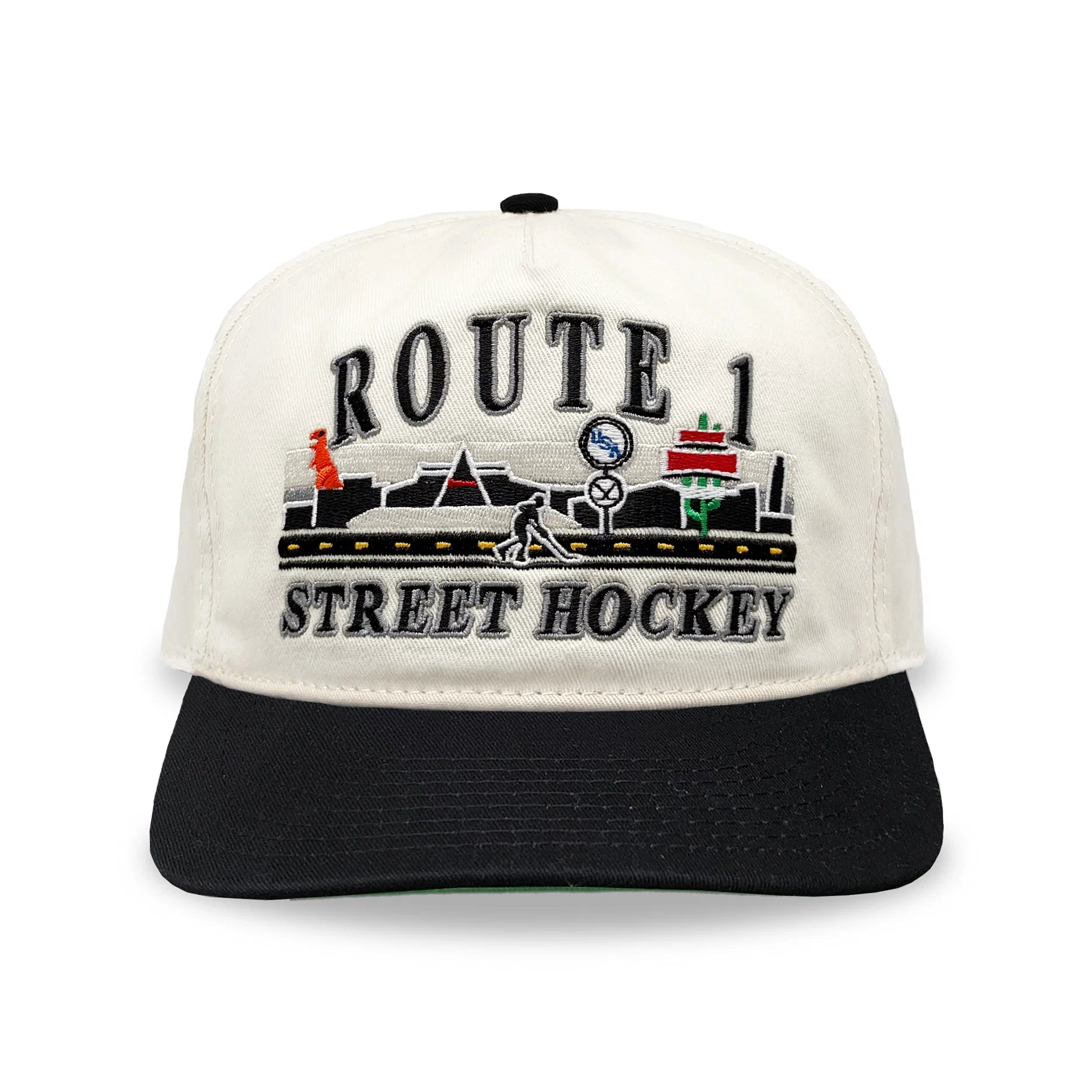 Celly Hockey Co. | Route 1 Street Hockey Snapback | Beige/Black