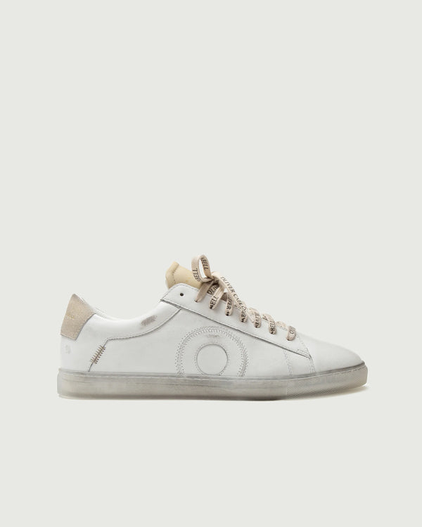 Oliver Cabell Low 1 Sneaker in Sand Yin Yang White