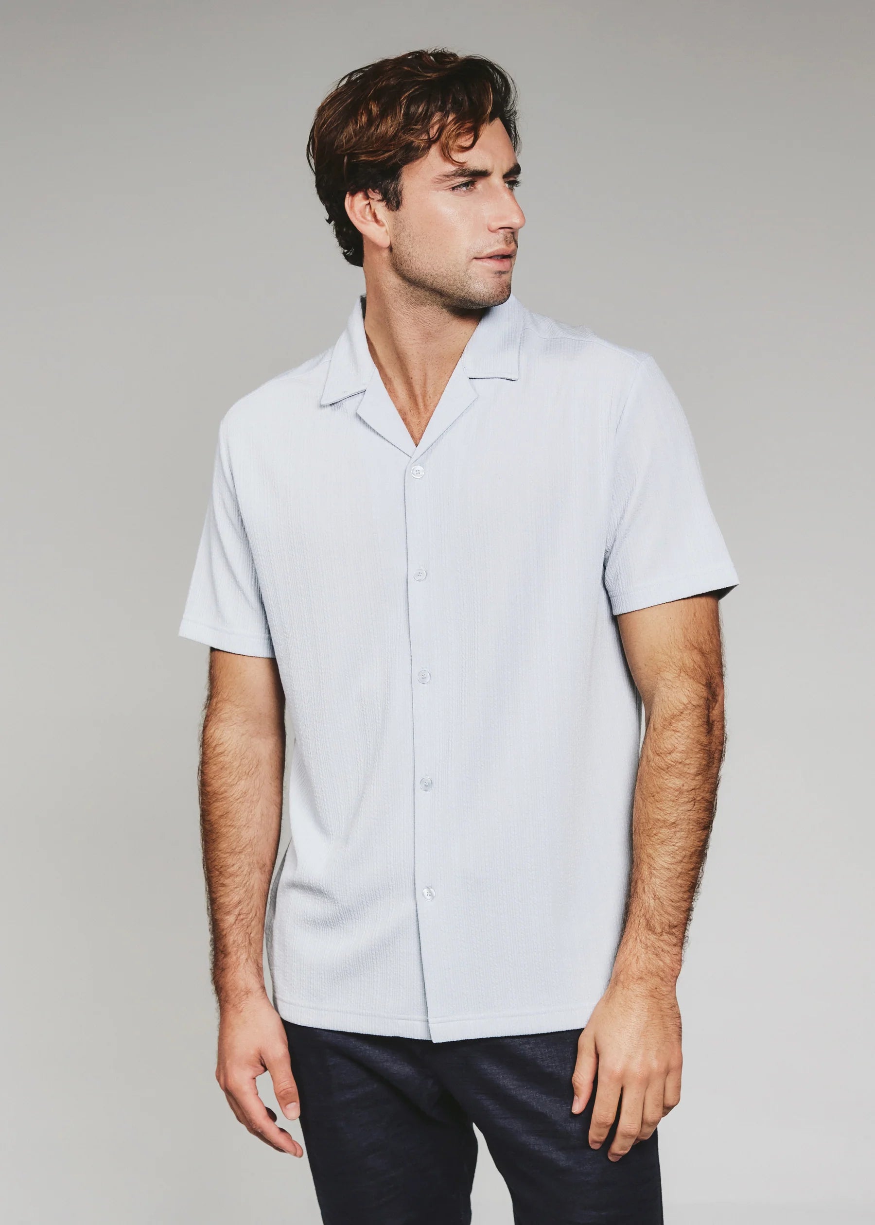 7Diamonds | Vaughn Camp Shirt | Blue