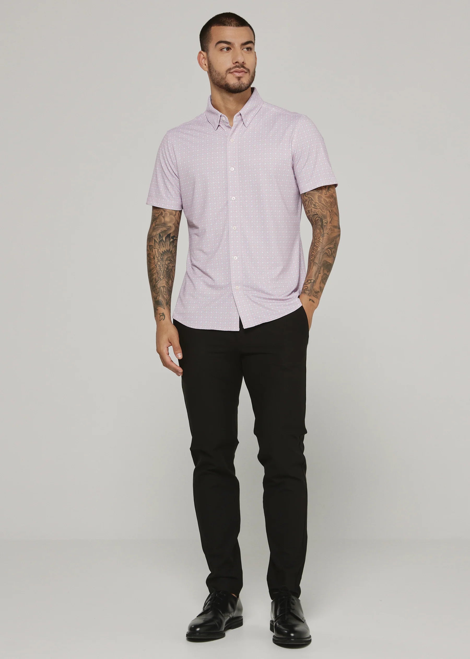 7Diamonds | Ridge Short Sleeve Shirt Rose | Pink