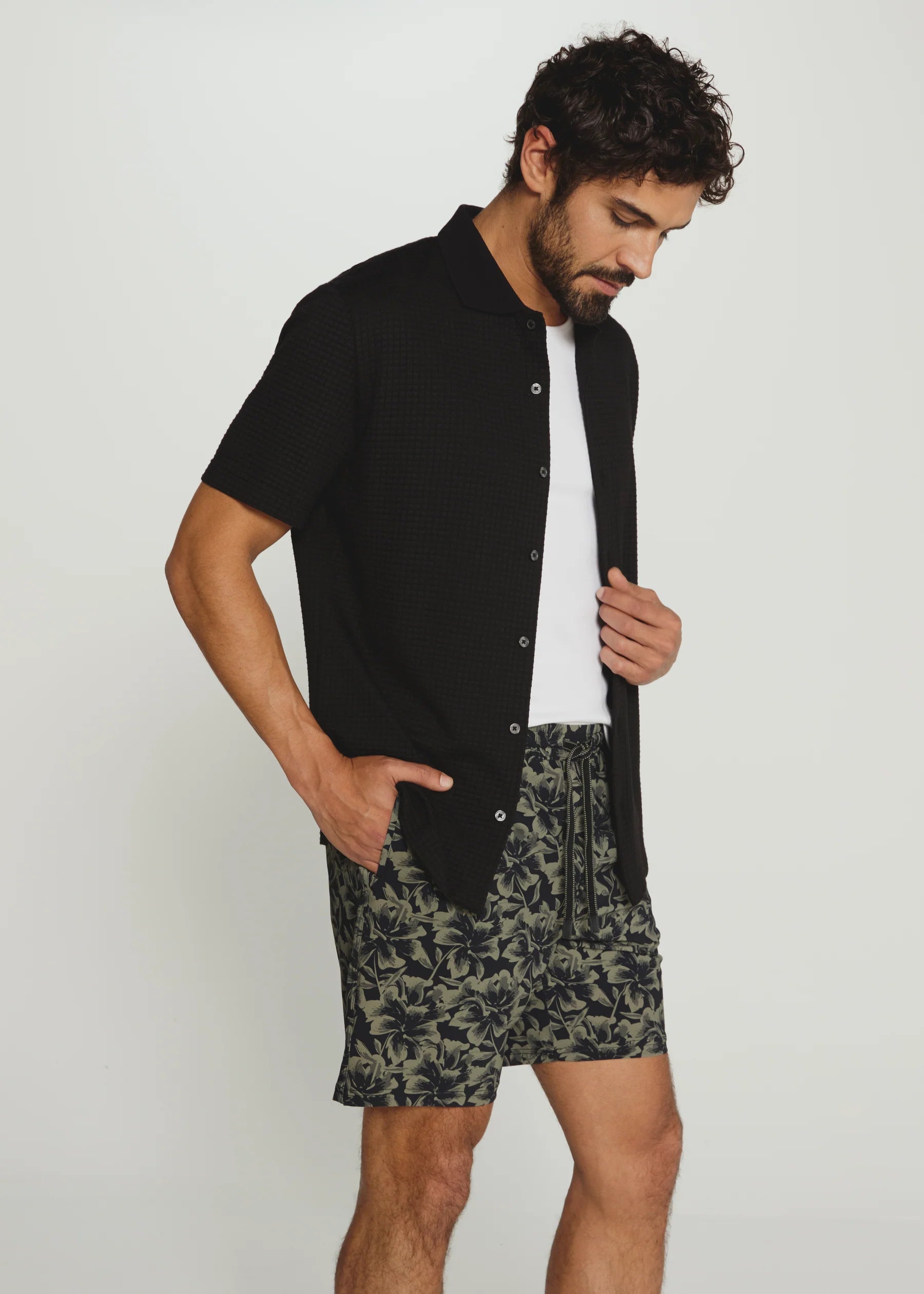 7Diamonds | Landry Short Sleeve Shirt | Black