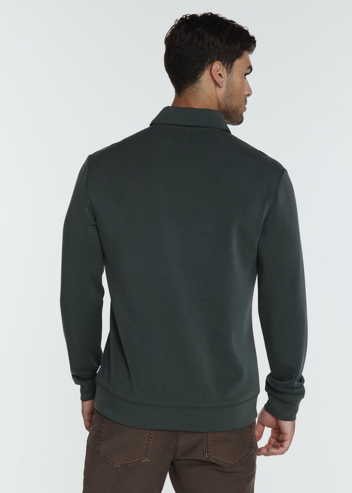 7Diamonds | Rev Long Sleeve Polo | Basil Green