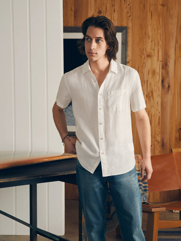 Short-Sleeve Palma Linen Shirt