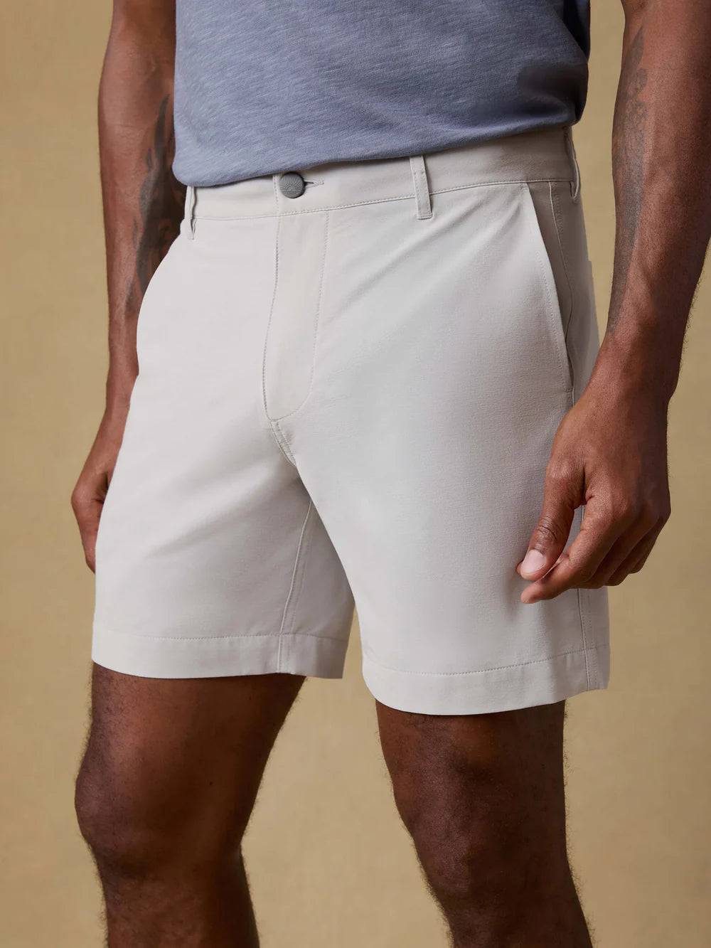 Faherty | All Day™ Short 7" Stone | Gray