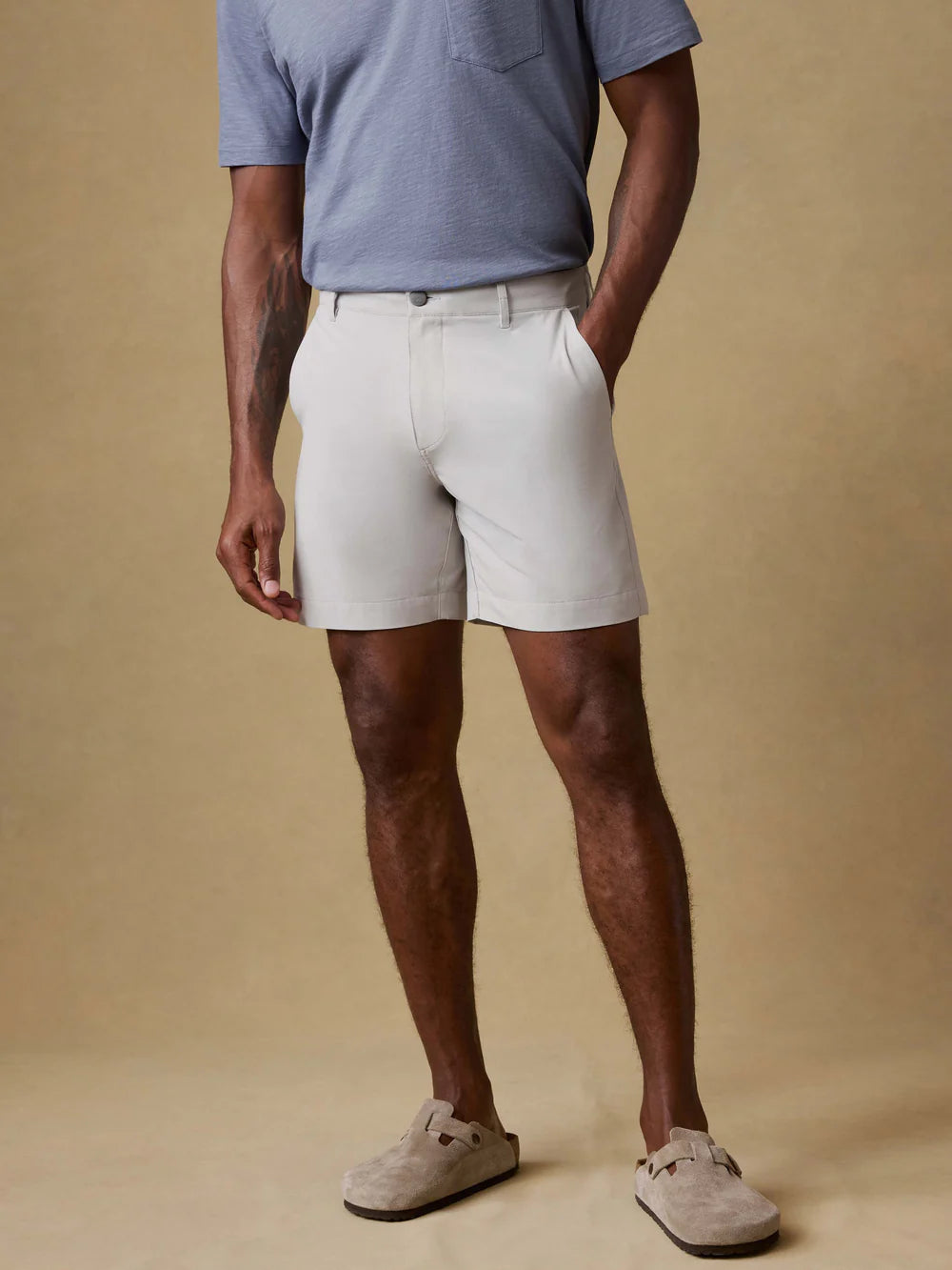 Faherty | All Day™ Short 7" Stone | Gray