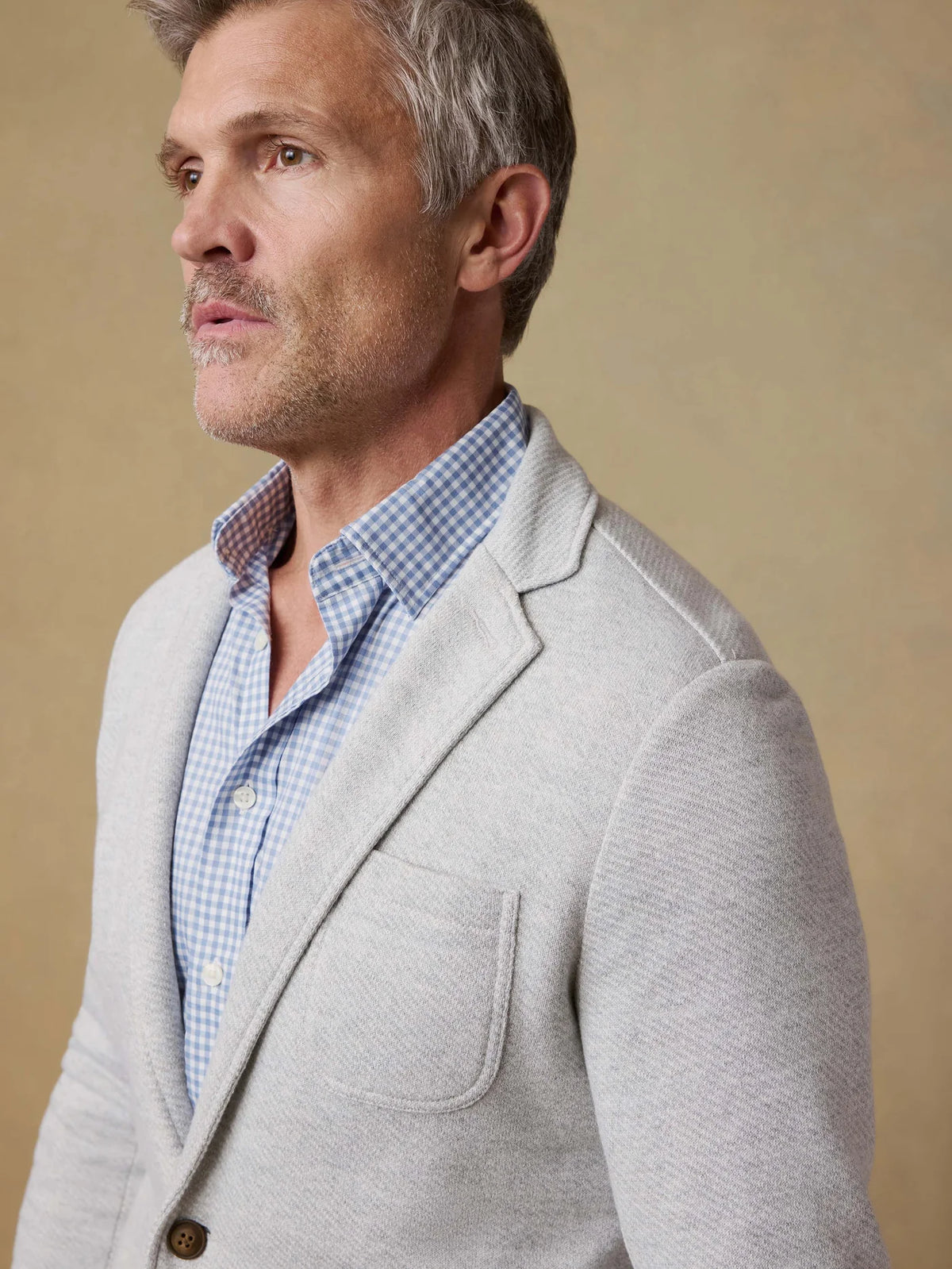 Faherty | Inlet Knit Blazer | Heather Grey