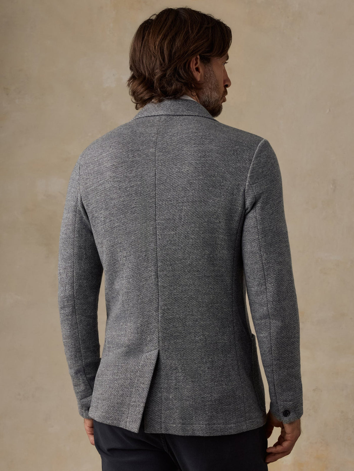 Faherty | Inlet Knit Blazer | Medium Grey Melange