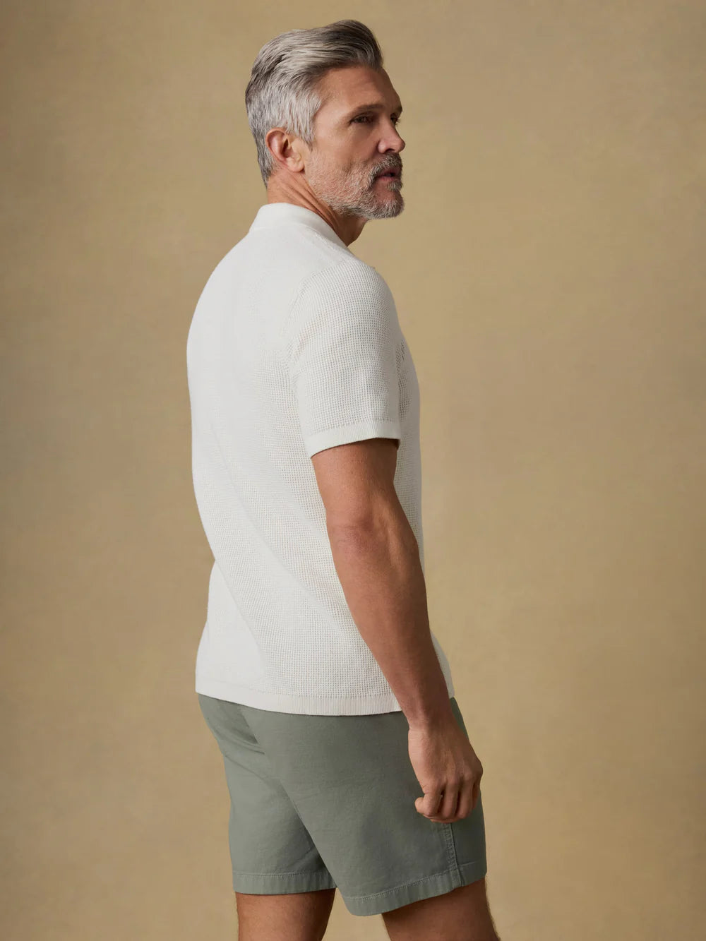 Faherty | Short-Sleeve Sunwashed Sweater Shirt | White