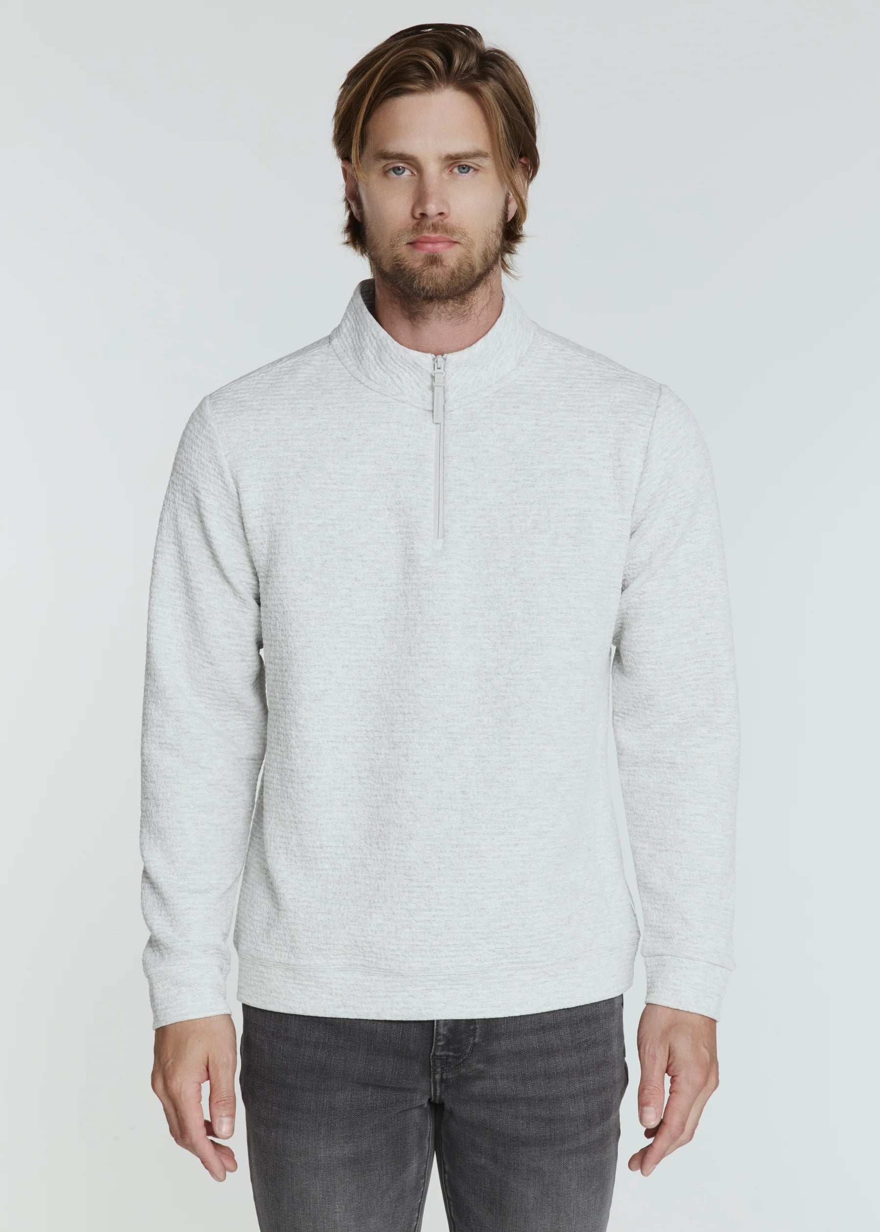 7Diamonds | Elevate Quarter Zip | Light Gray