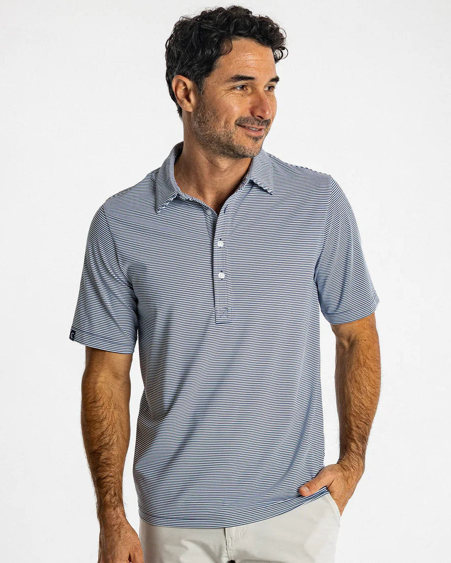 Criquet | Performance Sport Range Polo | Navy Stripe