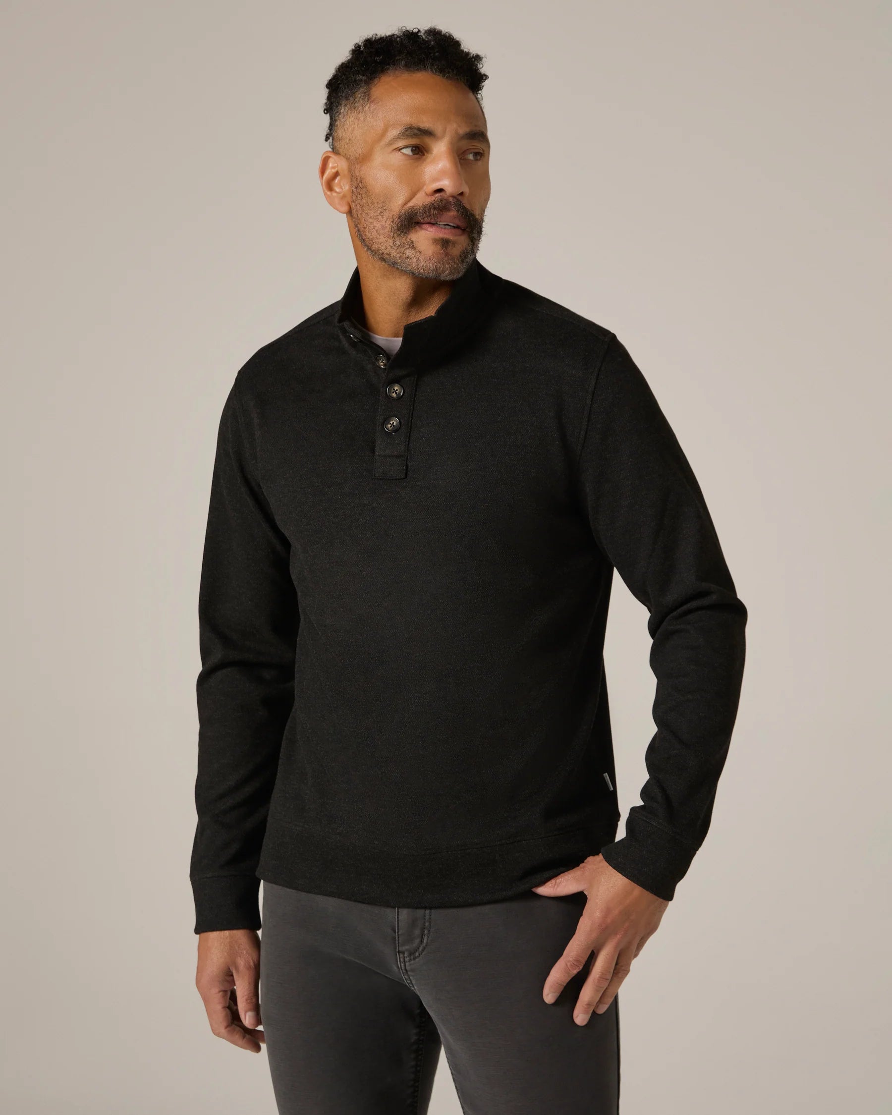 7 Diamonds | Stratton Textured Pullover | Charcoal