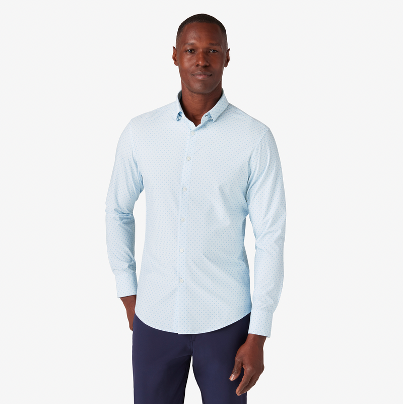 Leeward No Tuck Sky Medallion Geo LS Dress Shirt