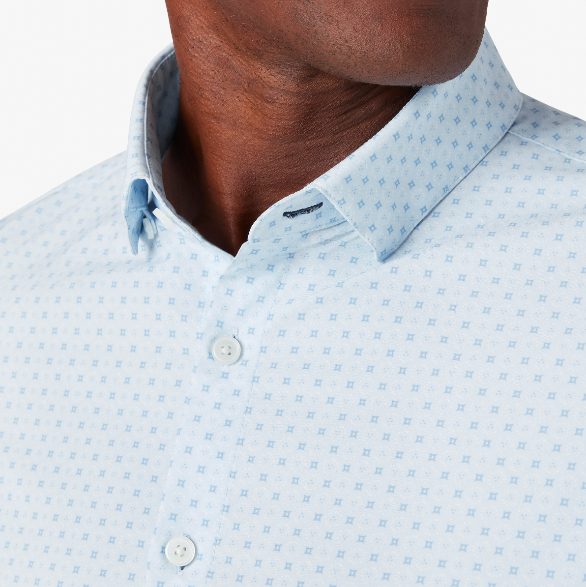 Leeward No Tuck Sky Medallion Geo LS Dress Shirt