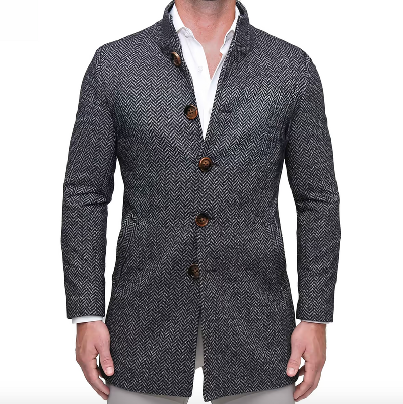 OPEN BUTTON OVERCOAT