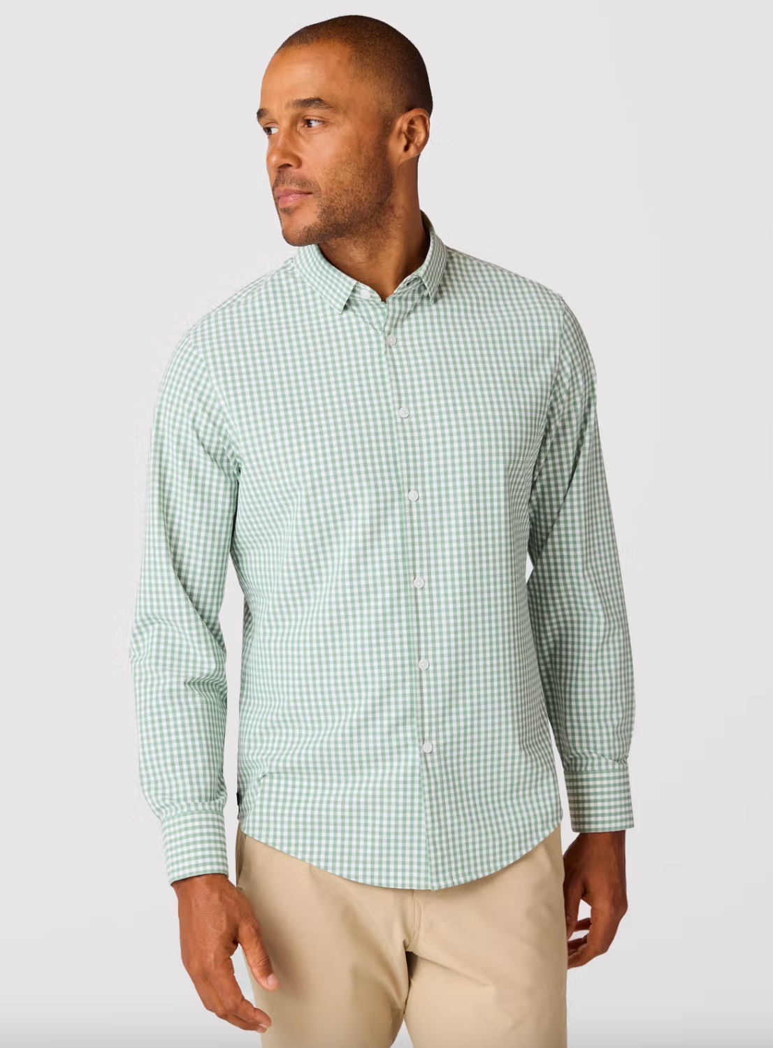 Leeward Leaf Alamo Gingham (No Tuck)