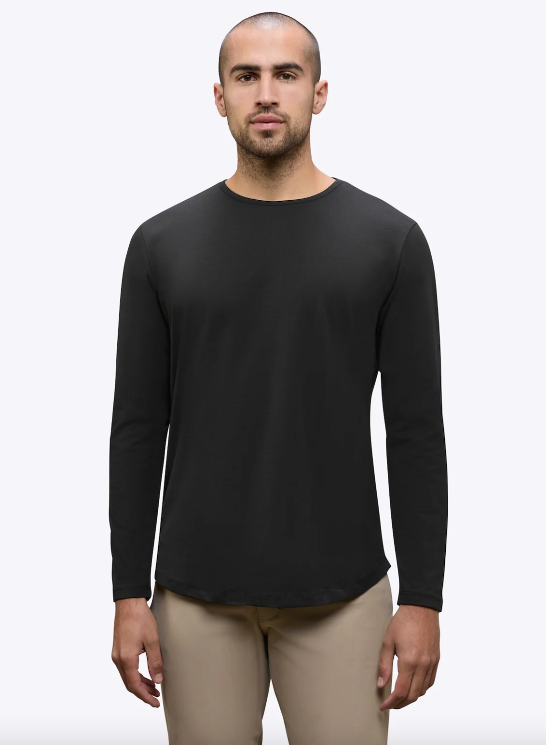 AO Long Sleeve Curve-Hem Tee