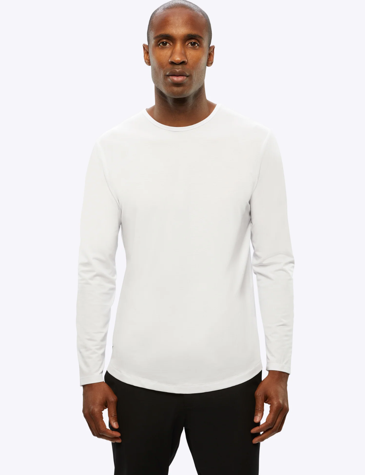 AO Long Sleeve Curve-Hem Tee