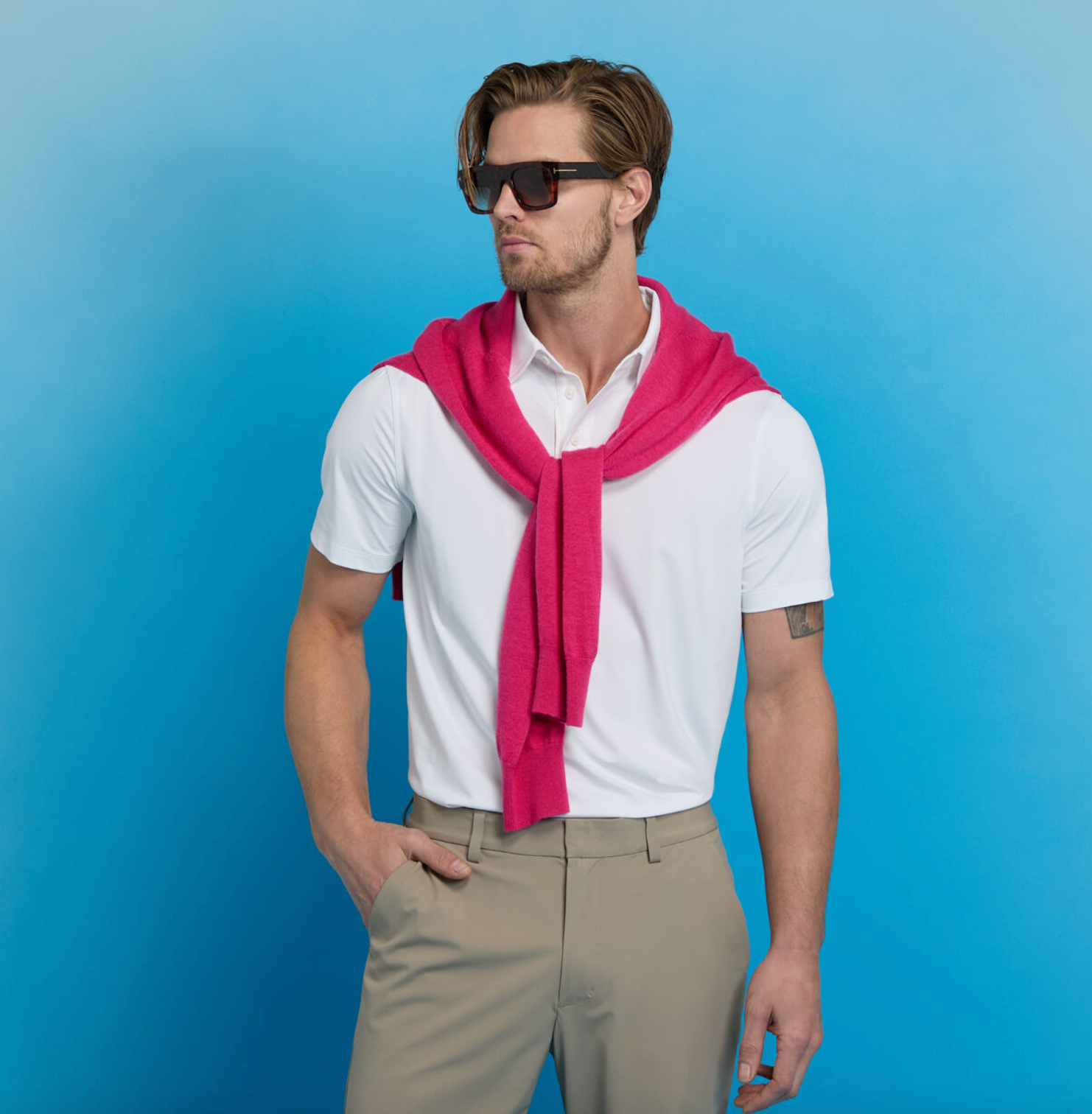 Melange Ice Nylon Polo