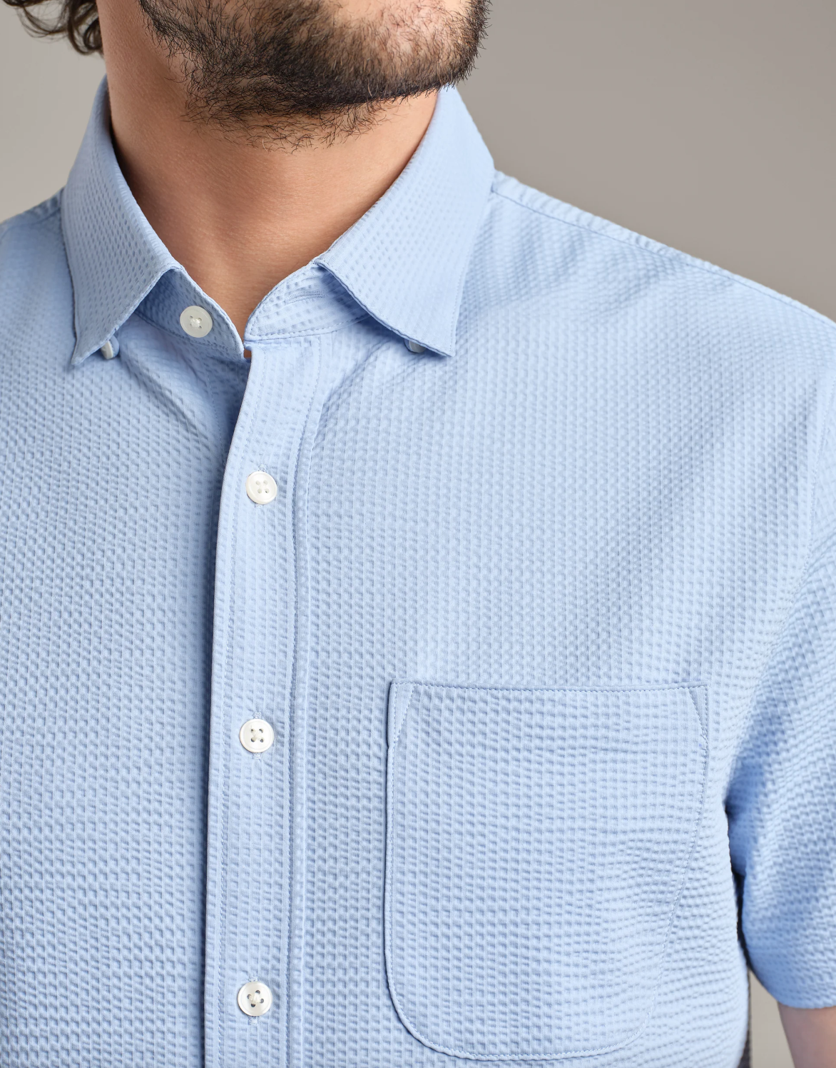Commuter® Seersucker Short Sleeve Button Down