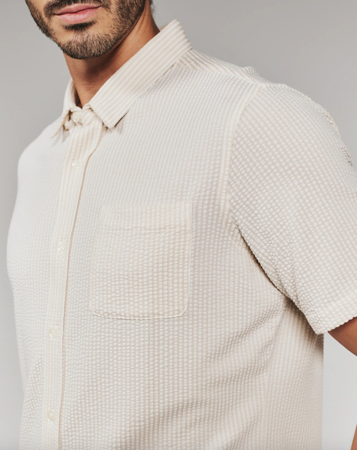 7 Diamonds | Keaton Short Sleeve Shirt | Beige