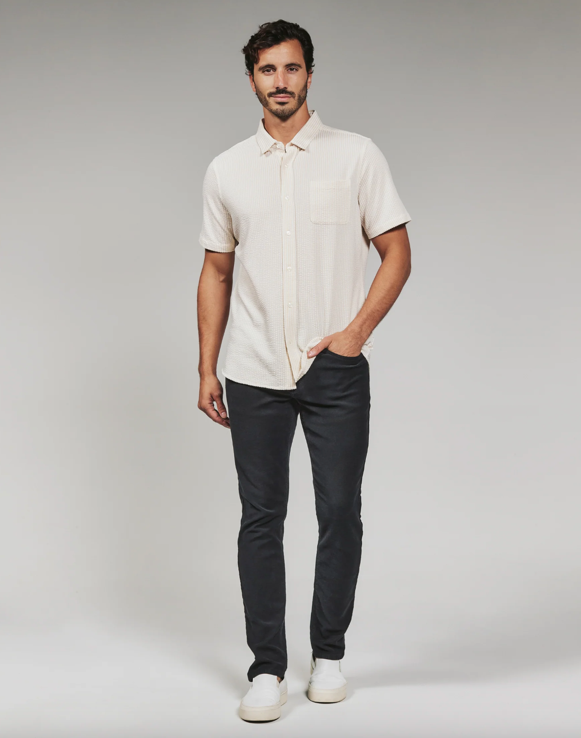 7 Diamonds | Keaton Short Sleeve Shirt | Beige