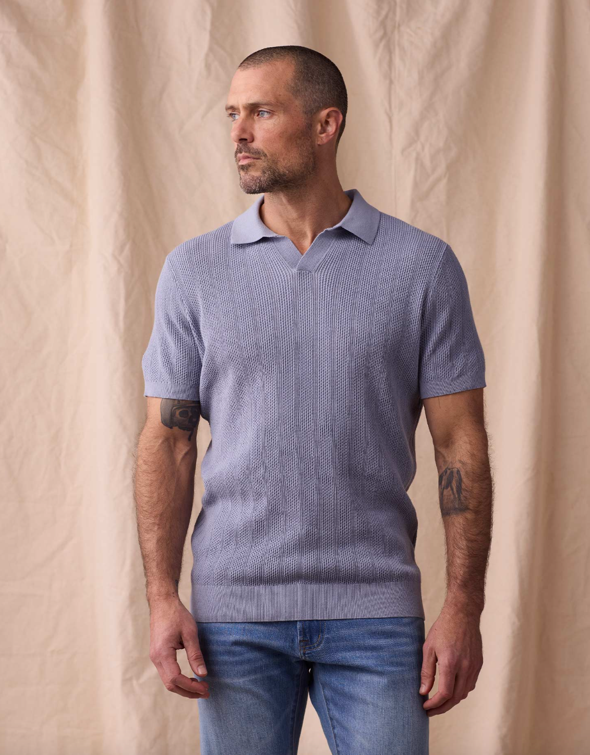Robles Textured Knit Polo