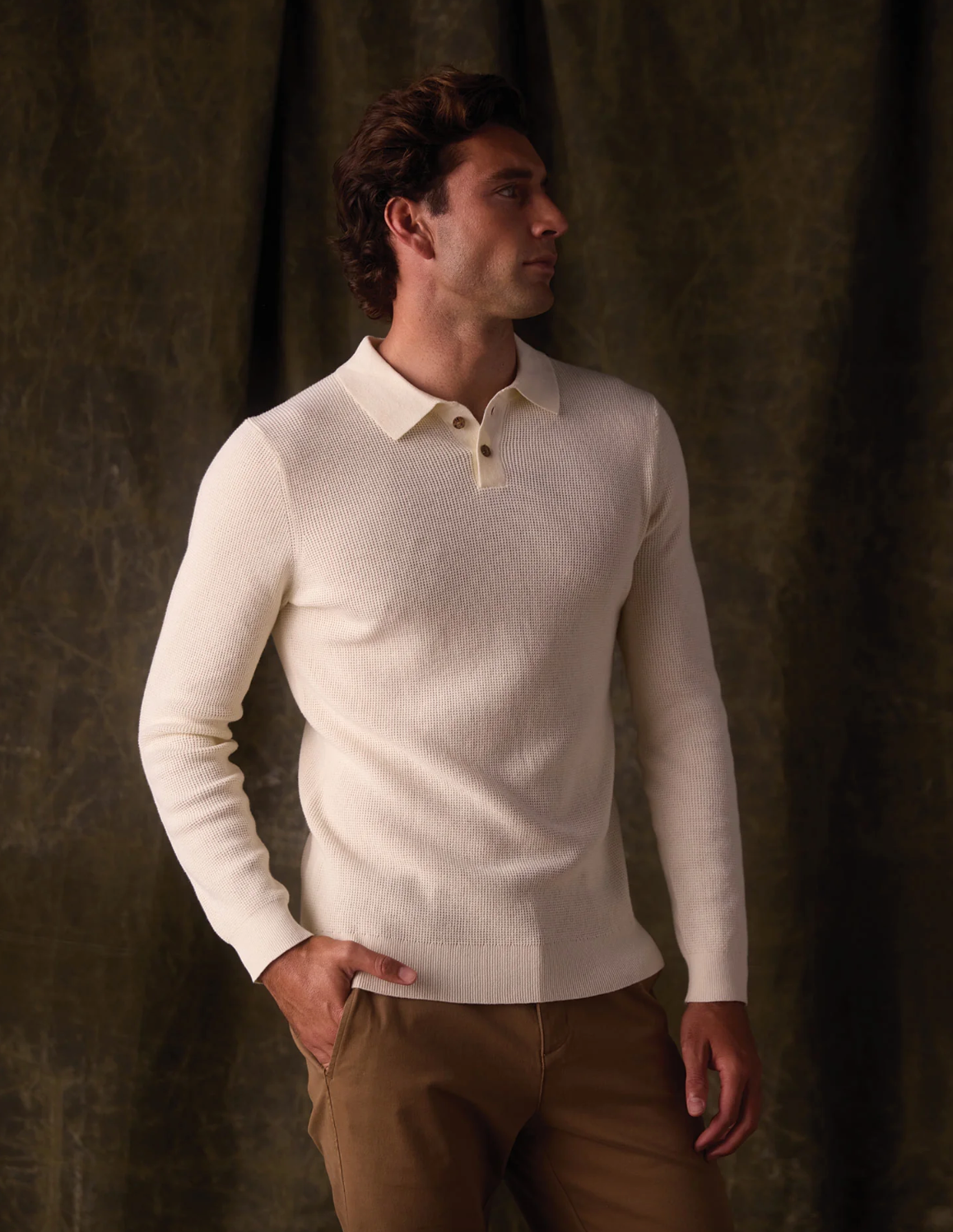 Robles Knit Waffle Stitch Polo